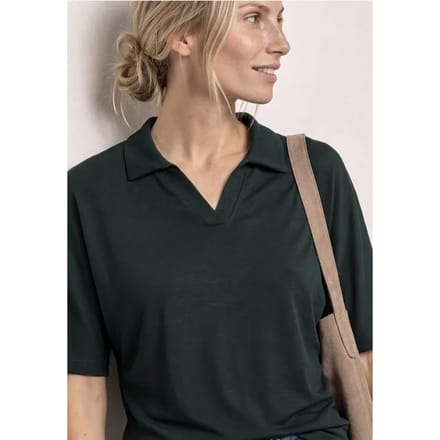 Poloshirt met elastische tailleband