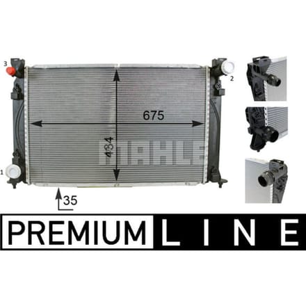 Radiator, motorkoeling MAHLE CR 79 000P