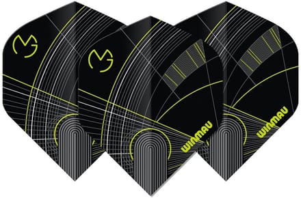 Winmau Michael van Gerwen Prism Delta Black Green Bow - Dart Flights