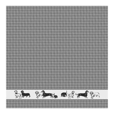 DDDDD - Saar - 6x Theedoek - Set van 6 - Katoen - Geruit - 60x65 cm - Zwart