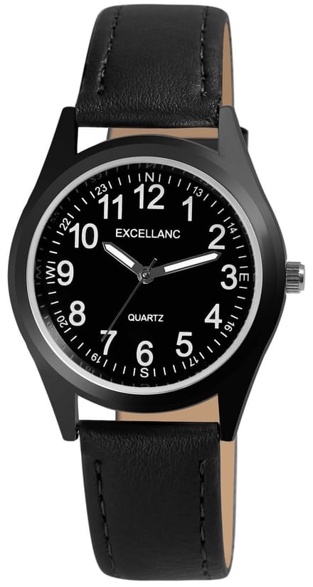 EXCELLANC Herenhorloge Imitatieleer Mineralglas