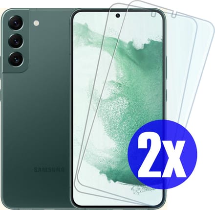 Screenprotector geschikt voor Samsung S22 - Gehard Glas - Tempered Glass Armor Screen Cover - 2 Stuks
