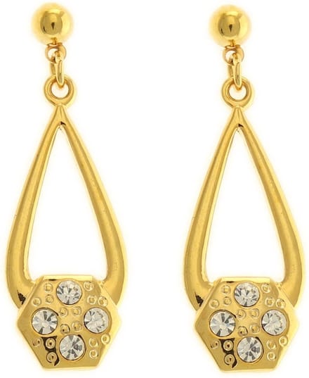 Behave - Oorbellen goudkleur - elegant met steentjes - avond & chic
