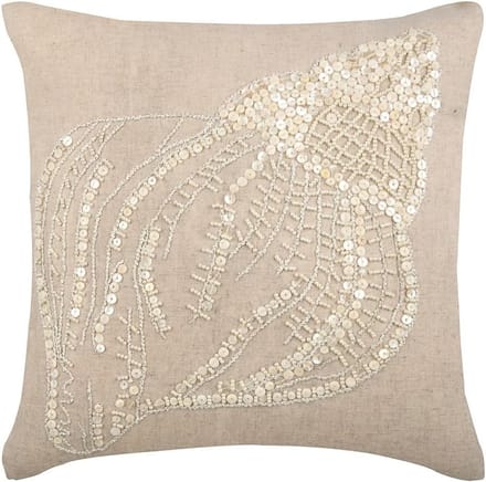 Decoratieve Sierkussenhoezen Set van 2, 65x65 cm Katoen Linnen, Schelp Patroon