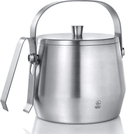Leopold Vienna - IJsemmer met deksel dubbelwandig RVS - 1,0L met tang