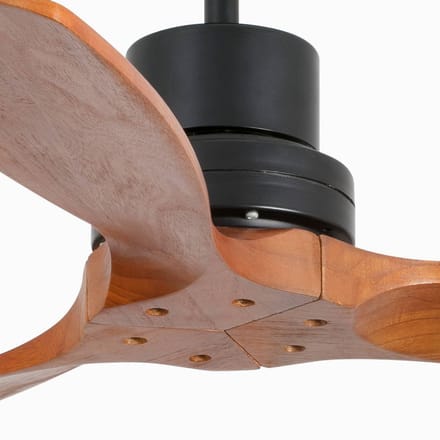 FARO BARCELONA Plafondventilator Mini Lantau S, zwart/walnoot