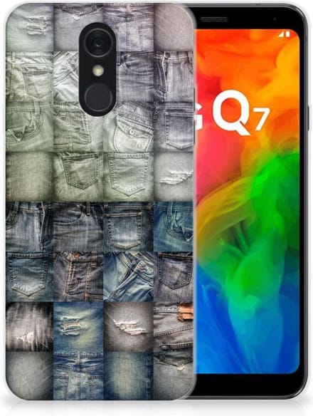 Silicone Back Cover LG Q7 Spijkerbroeken