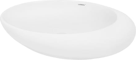 Ovale wastafel zonder overloop 58,5x37,5x14,5 cm wit keramiek LuxeBath