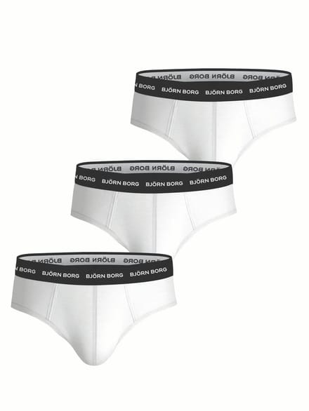 Björn Borg Cotton Stretch brief - heren slips (3-pack) - wit - wit - wit