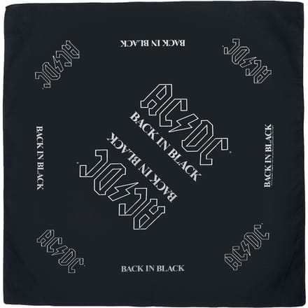 AC/DC Back in Black - Bandana Unisex Doek - zwart - Standard