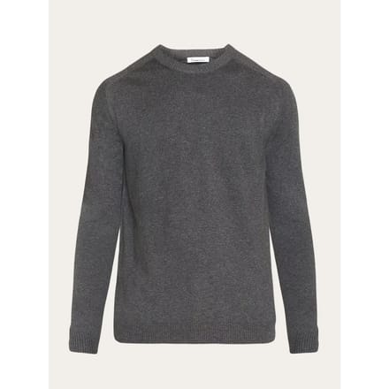 KnowledgeCotton Apparel Pullover Wol Antraciet - Maat M - Heren - Pullovers