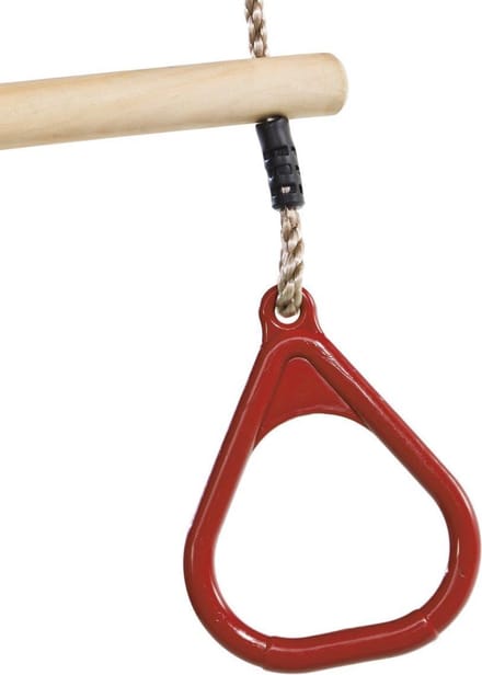 KBT - Trapeze hout met kunststof ringen - Rood