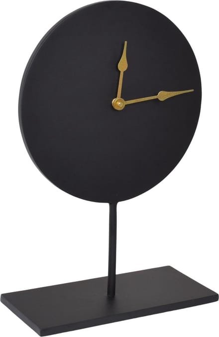 LOFT42 Tafelklok Ben - Zwart - Metaal - 38x25x12
