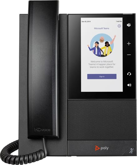 HP Poly HP Poly CCX 505 Business Media Phone Vaste VoIP-telefoon Touchscreen Touchscreen Zwart