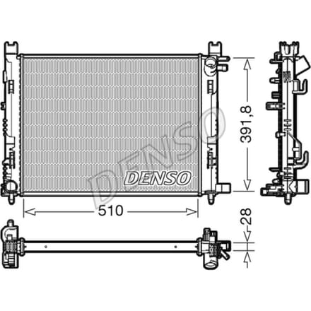Radiator, motorkoeling DENSO DRM23109