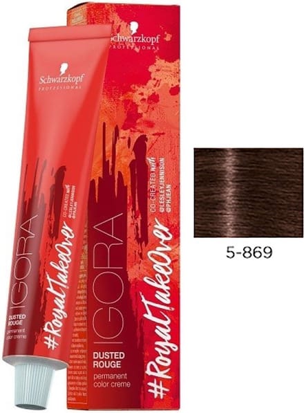 Schwarzkopf - Igora - #RoyalTakeOver - Dusted Rouge - 5-869 Lichtbruin Rood Roodbruin Violet - 60 ml
