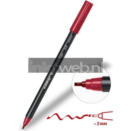 edding-1255 kalligrafie pen oud rood 1ST 3,5 mm / 4-125535-046