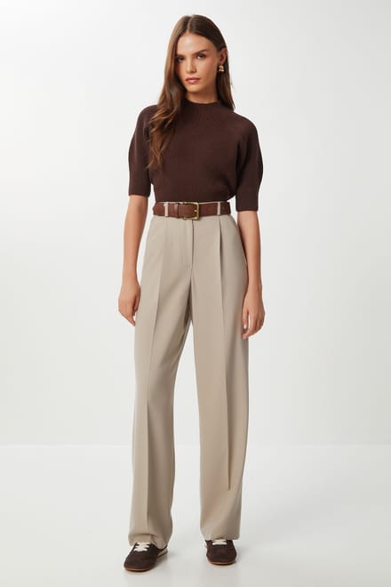 Gestrikte Rechte Pantalon