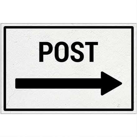 Post rechts bord | Forex Re materiaal | 60 x 40 cm