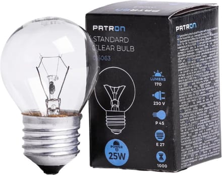 Patron E27 Kogel Gloeilamp | 25W 2700K 170Lm | Dimbaar