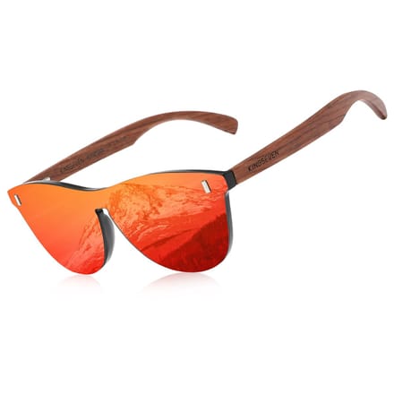 KingSeven - Orange Oculos Bamboo UV400 en Polarisatie filter