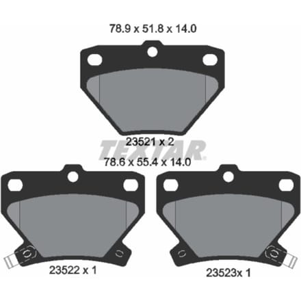 Remblokset TEXTAR 2352101, achter