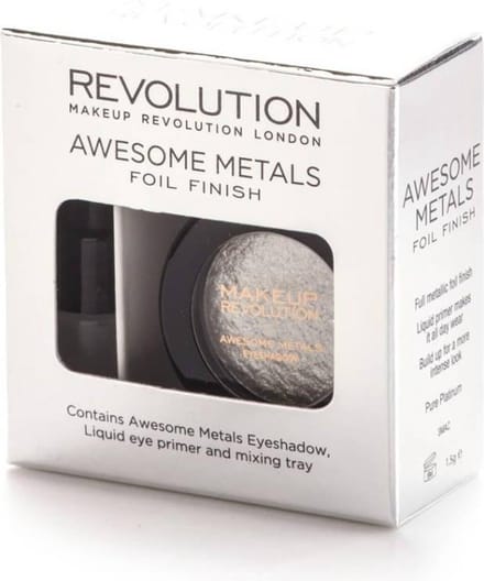 Makeup Revolution - Awesome Metals Eye Foils - Pure Platinum - Zilver Metallic - Oogschaduw - Glitter