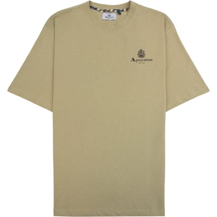 Aquascutum Active T-shirt Met Klein Logo, Beige