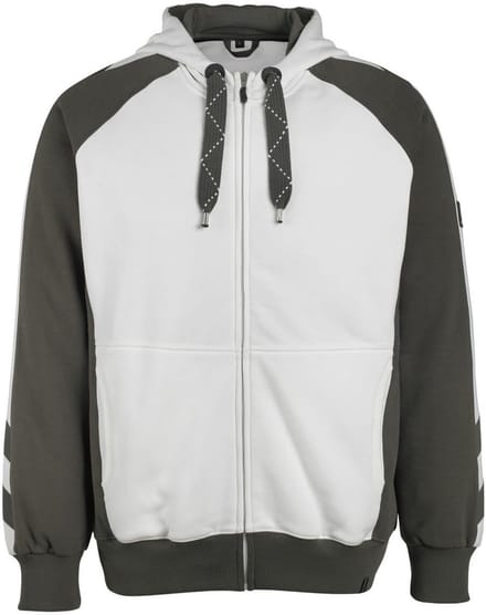 Mascot Unique Capuchontrui met rits 50566-963 - wit/donkerantraciet - 2XL