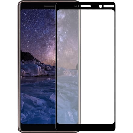 Nokia 7 Plus screenprotector gehard glas Edge to Edge