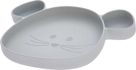Lässig Section Plate Silicone - Little Chums Mouse Grey
