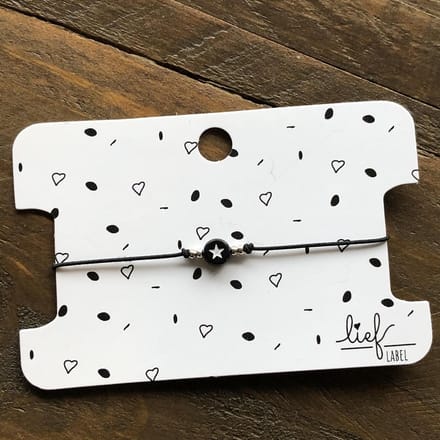 Armbandje zwart Ster