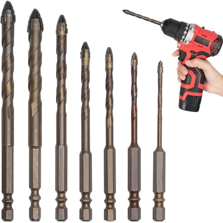 Boor Bit Set - Metaal Boren - Precisie Boren - Vierbladige Structuur - 7 Delig - Zilver