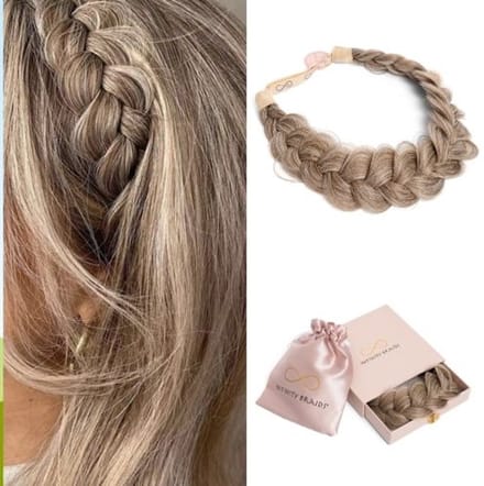 Infinity Braids - Viènne Messy Braid - Haarband - Haarband Dames - Haarbanden - Haarband Meisje - Messy Braid Viènne Creamy Toffee