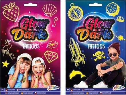 Grafix Glow In The Dark Tattoos (1 stuk) assorti