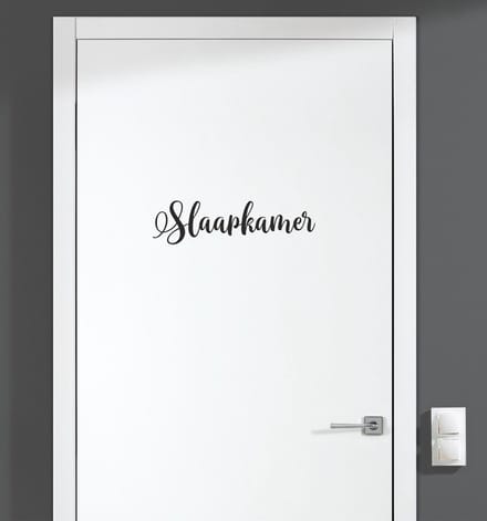 Deursticker - Slaapkamer - Zwart 21x6