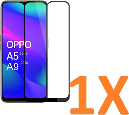 Volledige dekking Screenprotector Glas - Tempered Glass Screen Protector Geschikt voor: Oppo A5 / Oppo A9 2020 -  - 1x