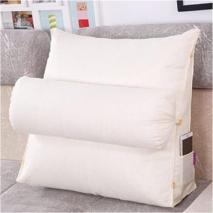 Leesrust Kussen - Wigkussen Bank - Comfortabel Zitten - Ergonomisch Ontwerp - 45x45x20cm - Geel