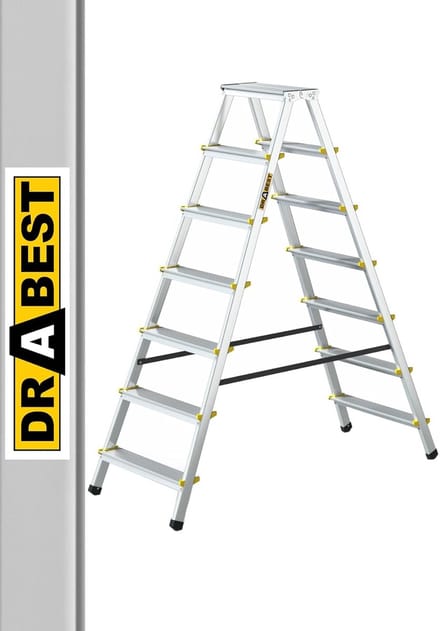 Inklapbare Aluminium Ladder 2x7 Treden - Veilig en Ruimtebesparend