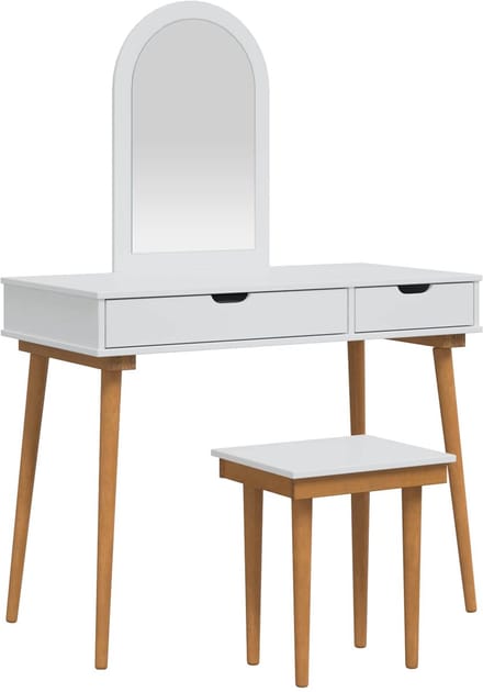 vidaXL - Kaptafelset - FAUSKE - 3 - st - Wit - 100 - x - 50 - x - 143 - cm