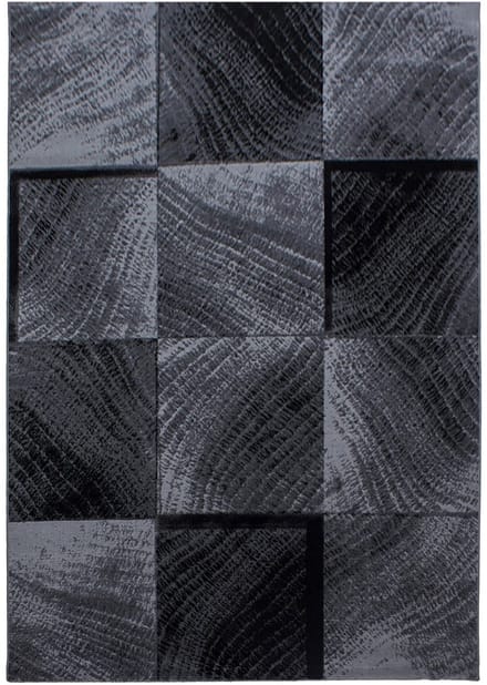 Plus Vloerkleed – Grijs – Patchwork Design – Laagpolig