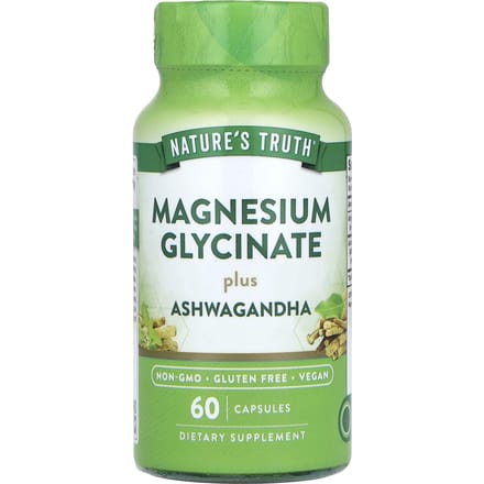 Nature's Truth, Magnesiumglycinaat Plus Ashwagandha, 60 Capsules