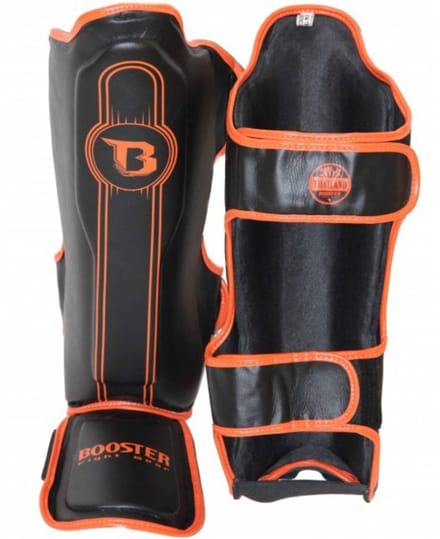 Booster Kickboxing Scheenbeschermers Pro Range BGL 1 V6 Zwart Oranje - M