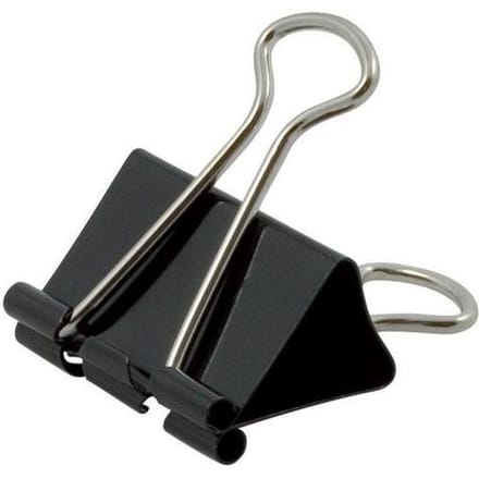 OFFICE products foldbackclip, zwart, 19 mm, doosje van 12 stuks 12 stuks