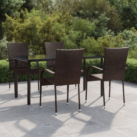 Luxe Poly Rattan Tuinset – Weerbestendig – Bruin – Industrohome