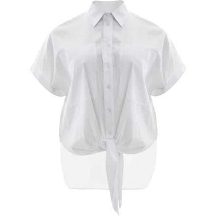 Popeline Blouse met Opgestikte Zakken Dames Mat Fashion