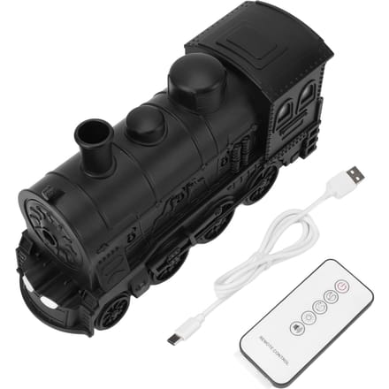 Aromatherapie Diffuser Luchtbevochtiger Treinvorm Kleurrijke LED-verlichting Afstandsbediening Essentiële Olie black