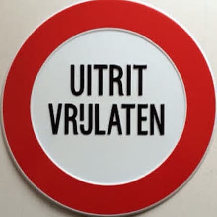 Uitrit Vrijlaten Bord / 18 cm diameter / Aluminium