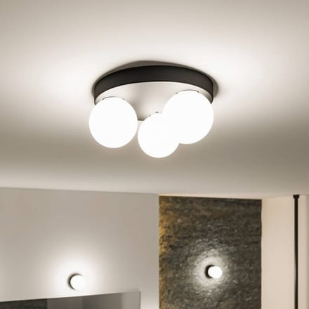 Selection Bathroom Plafondlampen Gove IP44 G9 230V max. 3x20W dimbaar Zwart mat, Satijn
