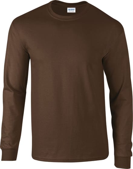 Gildan - Ultra Cotton™ Long Sleeve T-Shirt - Dark Chocolate - L